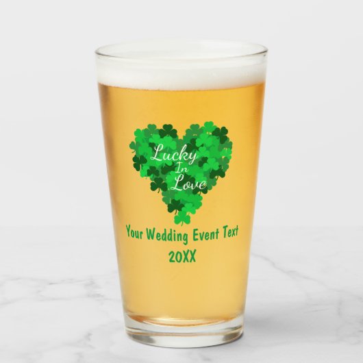 Verre Lucky In Love, Événement Mariage (Devant (rempli))