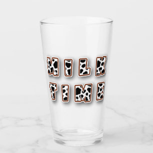 Verre Lumière du moment du lait 🥛 Motif de vache mignon