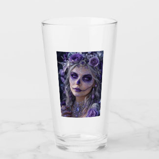 Verre Lune d'Améthyste Calavera – Jour Pourpre de la Fêt