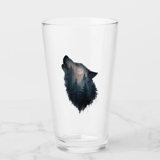 Verre Lune de la forêt de Wolf Howl (Devant)