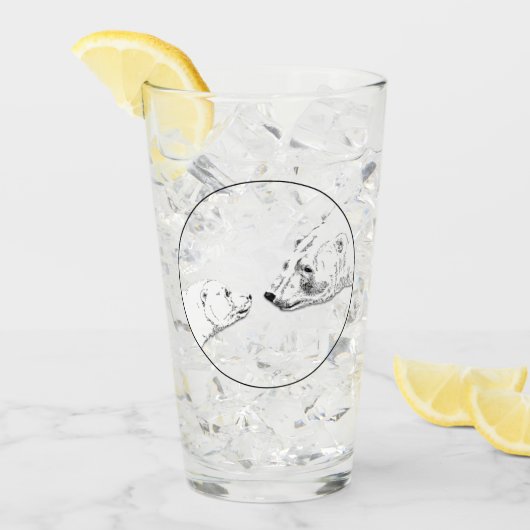 Verre Lunettes d'art Ours Polaire Personnaliser (Devant glace)