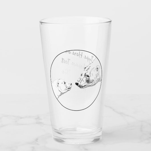 Verre Lunettes d'art Ours Polaire Personnaliser (Devant)