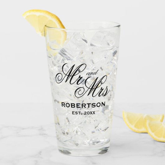 Verre Lunettes de mariage M et Mme personnalisées pour l (Devant glace)