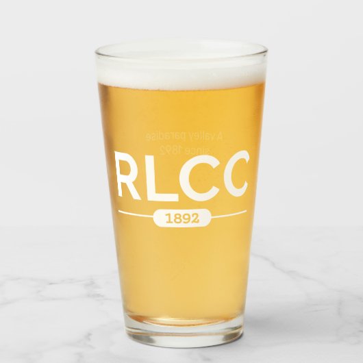 Verre Lunettes de pinte de logo RLCC - Blanc (Devant (rempli))