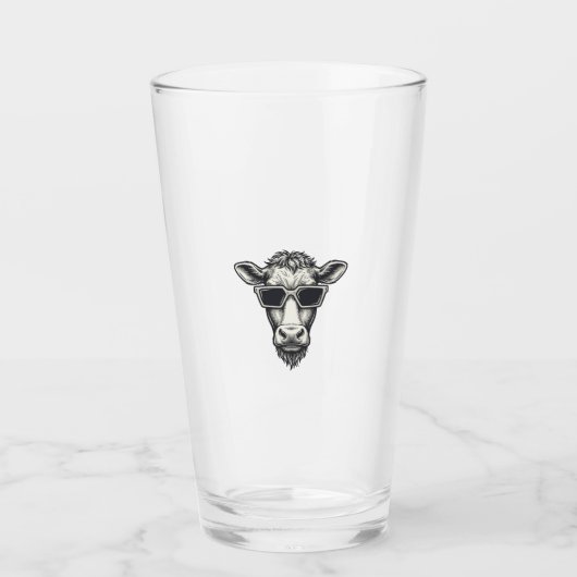 Verre Lunettes de soleil de vache cool dessin vectoriel (Devant)