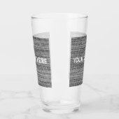 Verre Lunettes en tissu gris Faux avec texte personnalis (Gauche)