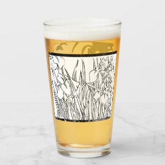 Verre Lunettes esquissées de fleurs