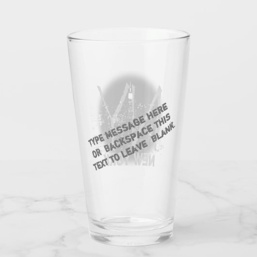 Verre Lunettes New York personnalisées Souvenirs New Yor (Dos)