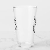 Verre Lynx tribale noire et blanche (Gauche)
