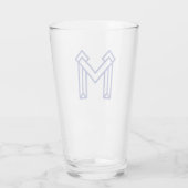 Verre M Géométrique Abstrait Bleu (Dos)