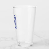 Verre M Géométrique Abstrait Bleu (Gauche)