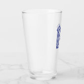 Verre M Géométrique Abstrait Bleu (Droite)