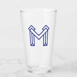 Verre M Géométrique Abstrait Bleu