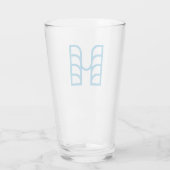 Verre M Géométrique Abstrait Bleu (Dos)