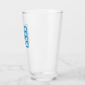Verre M Géométrique Abstrait Bleu (Gauche)