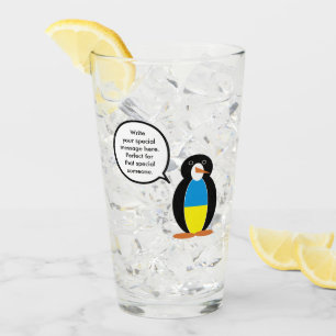 Verre M. Pingouin ukrainienne parlante personnalisée
