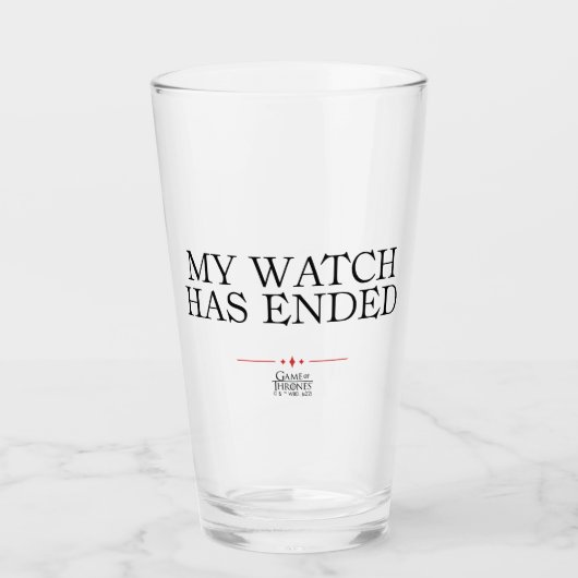 Verre Ma montre s'est terminée (Devant)