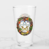 Verre Mabon Vin Vin Wreath avec Pentacle (Dos)