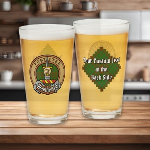 Verre MacAlister de Glenbarr Crest sur la chasse Tartan