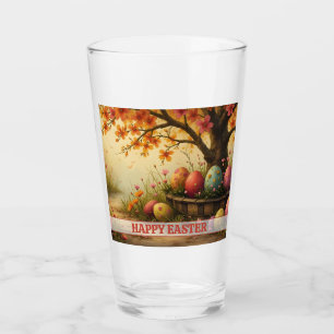 Verre Magie de fleurs printanières avec Splendor d'oeufs