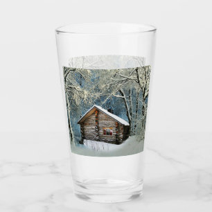 Verre Magie hivernale Rustique Cabine de billes