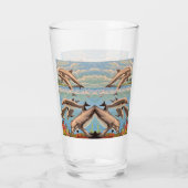 Verre Main Painted by Number | Dolphins | (Dos)
