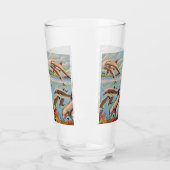 Verre Main Painted by Number | Dolphins | (Gauche)