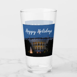 Verre Maison Blanche de Noël à la nuit à Washington DC