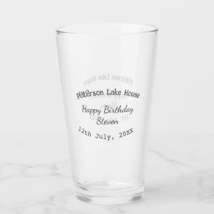 Verre Maison de lac plage joyeux anniversaire ajouter no