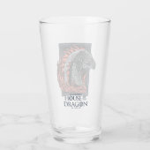 Verre MAISON DU DRAGON | Profil de dragon en flammes (Dos)