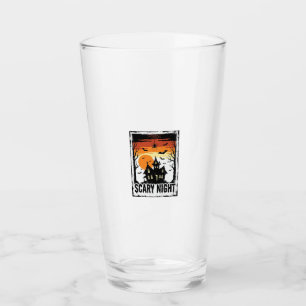 Verre Maison hantée de nuit effrayante Chemise Halloween