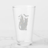 Verre Maison hantée et chat noir (Dos)