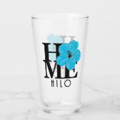 Verre MAISON Hilo Hawaii Hibiscus Bleu (Dos)