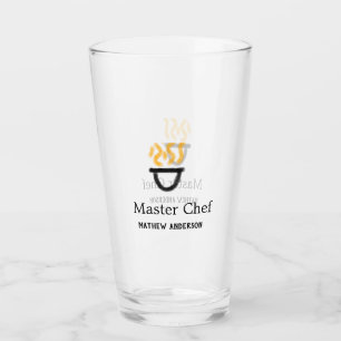 Verre Maître chef ajouter nom poêle noir fumée de feu ja
