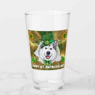 Verre Malamute d'Alaska Or Joyeuse St. Patrick