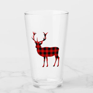 Verre Mâle de plaid de Buffalo ou cerfs communs sauvage