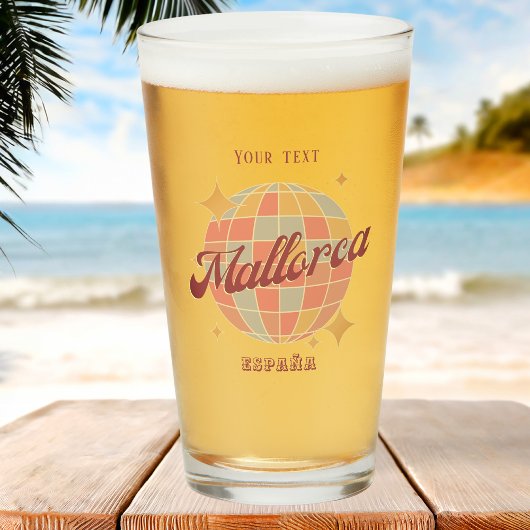 Verre Mallorca Espagne fête fériée souvenir bière