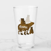 Verre Mama Bear avec 2 Cubs Maman de deux (Devant)
