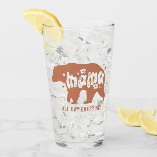 Verre Mama Bear Toute La Journée Tous Les Jours (Devant glace)