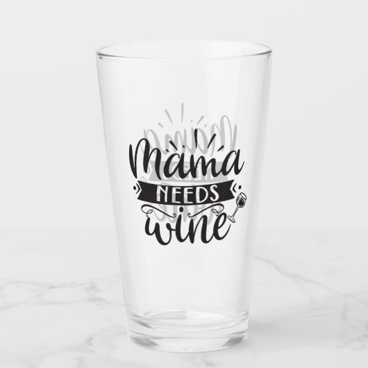 Verre Maman a besoin de vin (Devant)