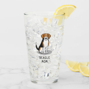 Verre Maman beagle (tri couleur 3) Mignonne de chien Mèr