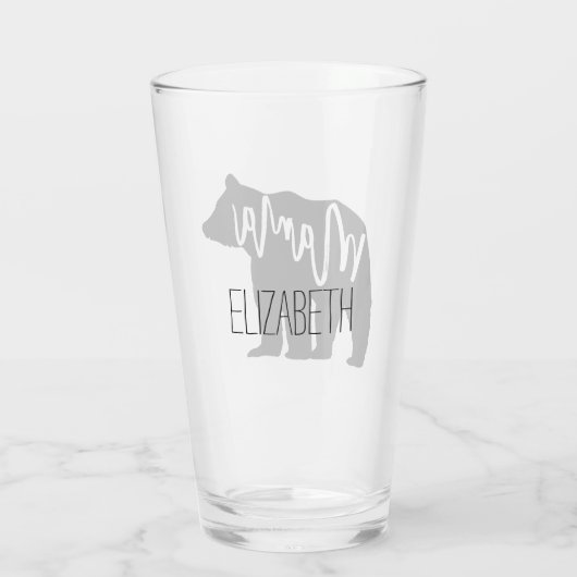 Verre Maman Bear Personalized (Dos)