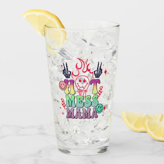 Verre Maman du Hot Mess (Devant glace)
