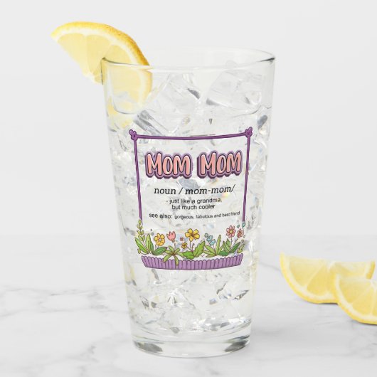 Verre Maman Maman Comme Une Grand-Mère Mais Beaucoup De  (Devant glace)