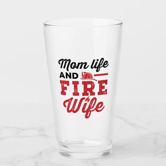 Verre Maman, vie et femme au feu (Devant)