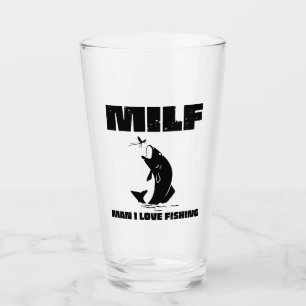 Verre Man I Love Fishing Glass Cup