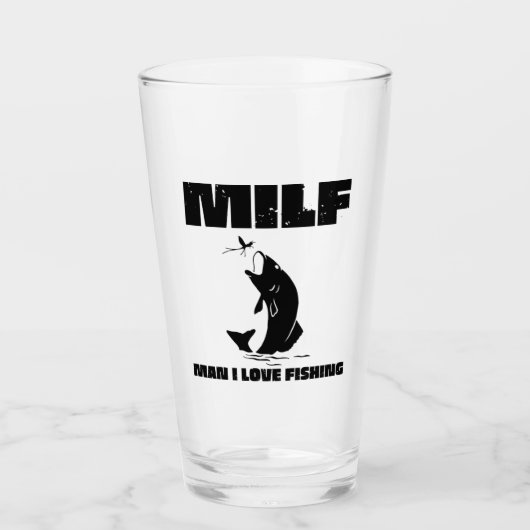 Verre Man I Love Fishing Glass Cup (Devant)