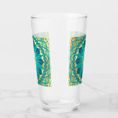 Verre Mandala Fleur Or Bleu (Gauche)