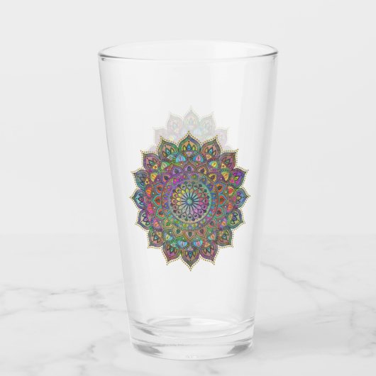 Verre Mandala Inde Style 1 (Devant)