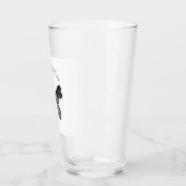 Verre Mandala papillon boho complexe noir et blanc A (Gauche)